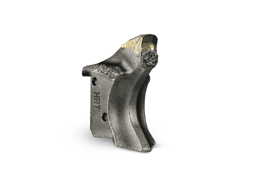 Outil HRT® adapté aux broyeurs FAE (alternative au type A/3) avec revêtement WearShield supplémentaire sur le dessus et les côtés